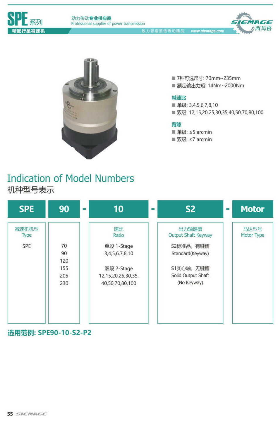 西馬格精密行星減速機(jī)SPE